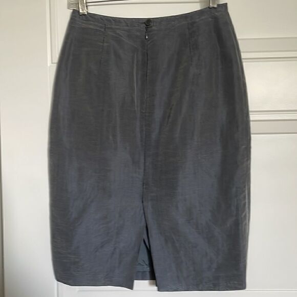 Burberry Gray Silk Blend Pencil Skirt - Picture 5 of 5